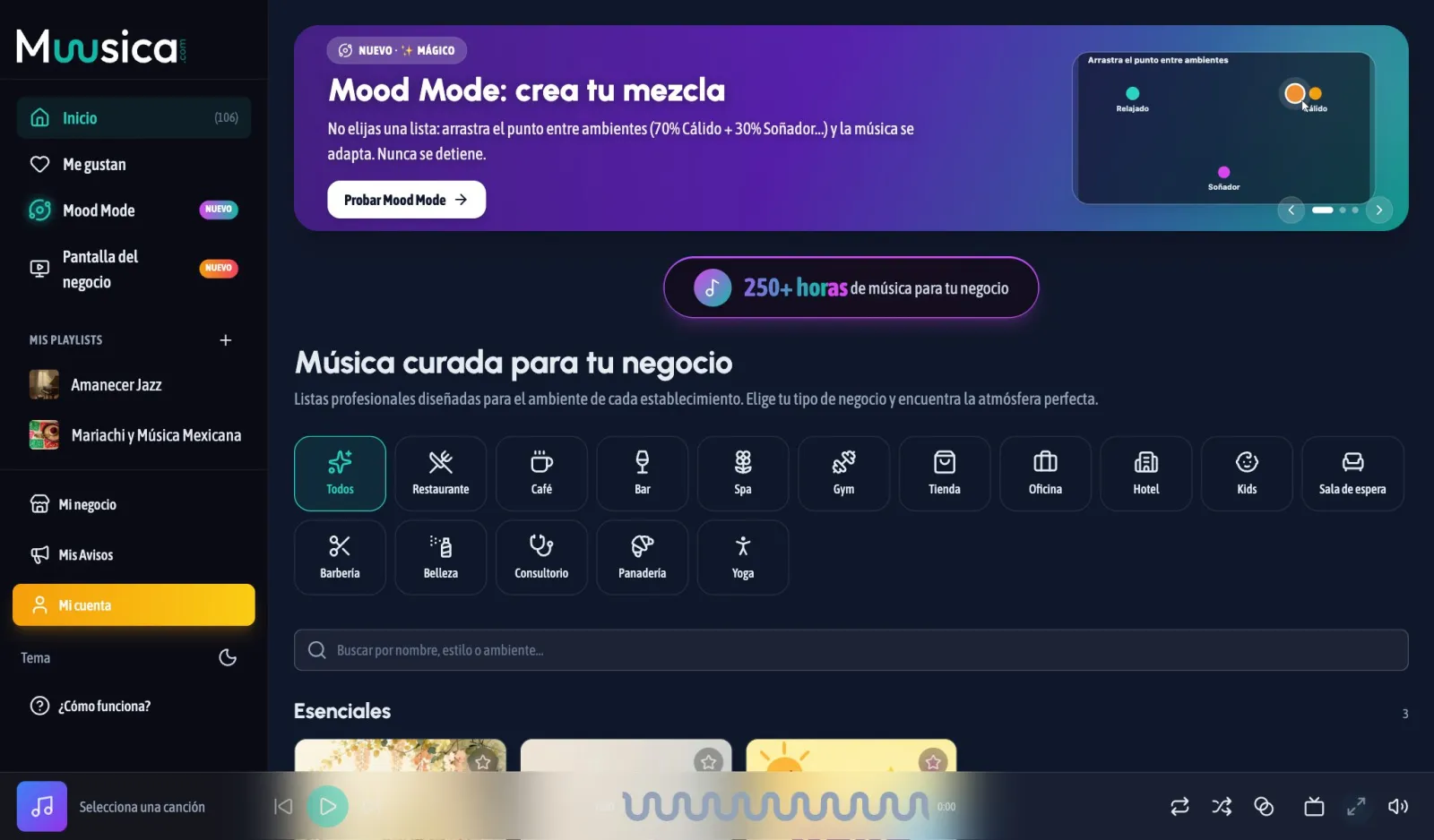 Explorar, tu pantalla de inicio